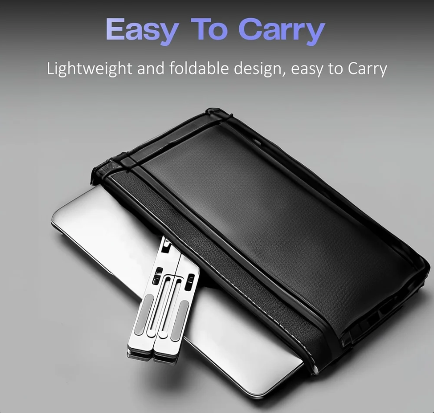 Adjustable Aluminum Laptop Stand – Foldable & Portable Ergonomic Laptop Riser